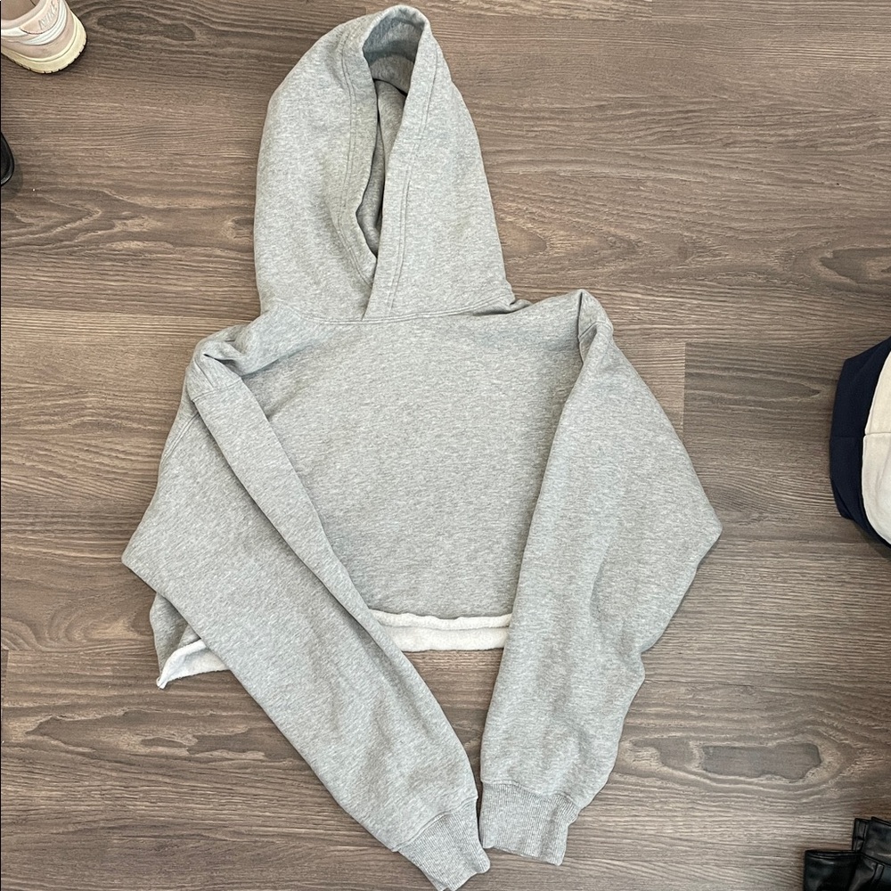 Aritzia (TNA) Gray Cropped Hoodie